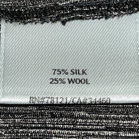 EILEEN FISHER SILK BLEND SHIMMERY BARK LOOK LONG LINE SIDE SLIT KIMONO JACKET -L - Picture 13 of 14